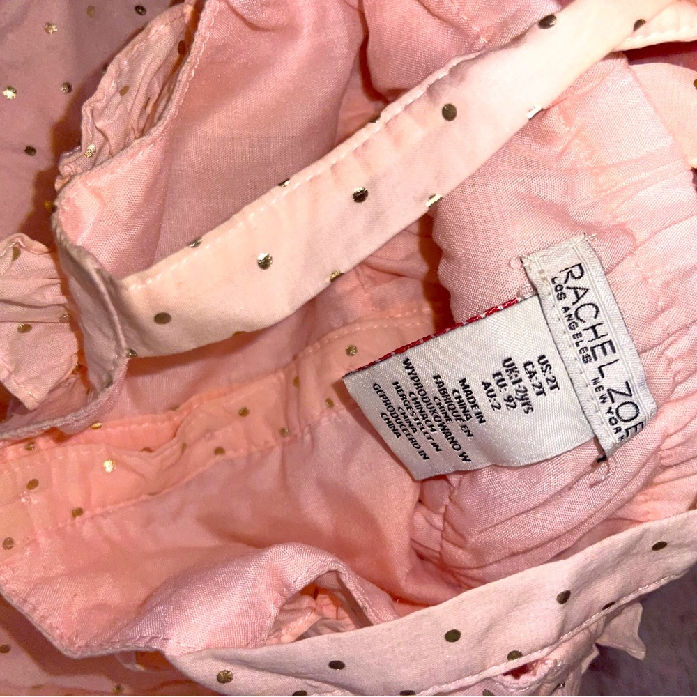 Beautiful Pink and rose gold polkadots size 2t